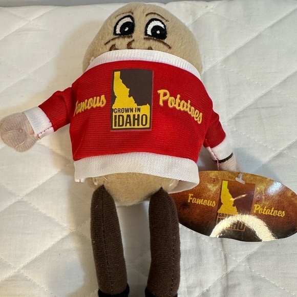Spuddy Buddy Plush 8” Long The Star Of The Famous Idaho Potato Bowl Doll NWT - Picture 3 of 6